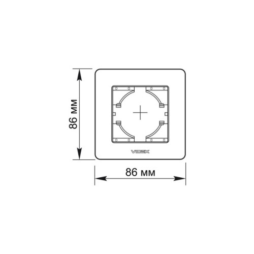 Рамка Videx BINERA біле скло одинарна (VF-BNFRG1H-W)