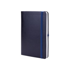 Книга записна Optima А5 NEBRASKA, м’яка обкладинка, гумка, білий блок лінія, темно-синій (O20124-24)