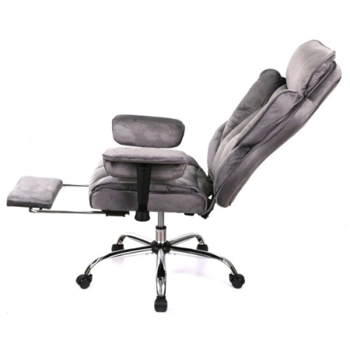 Офісне крісло Аклас Бамбетель RL 10093H (Оксамит 66 Сірий) (00166258)
