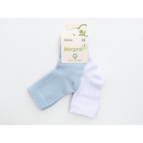 Шкарпетки дитячі Bibaby однотонні (68345-24-36-whiteblue)