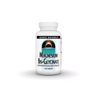 Мінерали Source Naturals Магній Бісгліцинат, Magnesium Bis-Glycinate, 120 таблеток (SNS-02132)