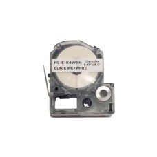 Стрічка для принтера етикеток UKRMARK RL-E-K4WBN-BK/WT, аналог LK4WBN. 12 мм х 9 м (900273)