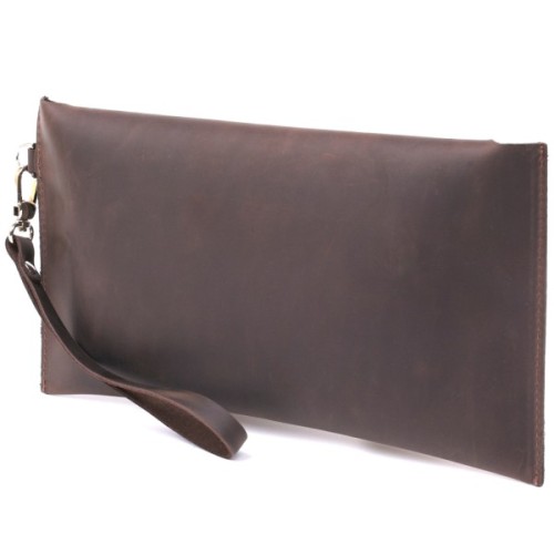 Косметичка Shvigel Шкіряна вінтажна тревел Коричнева (16428)