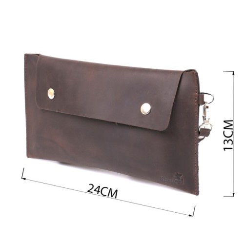 Косметичка Shvigel Шкіряна вінтажна тревел Коричнева (16428)