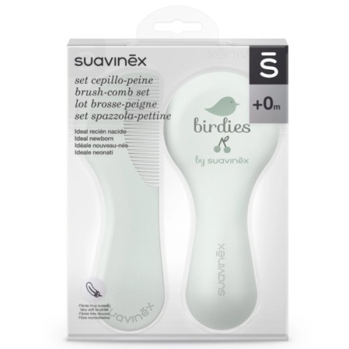 Набір для догляду за дитиною Suavinex гребінців "Birdies", світло-зелений (2шт) (403063)