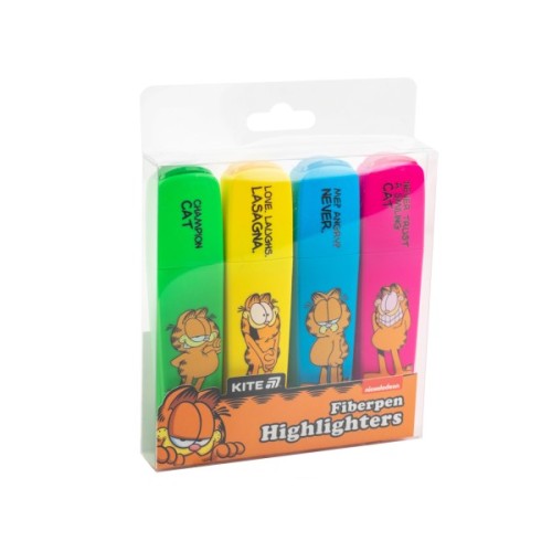 Набір маркерів Kite Highlighter Garfield, набір з 4-х кольорів (GF25-444)