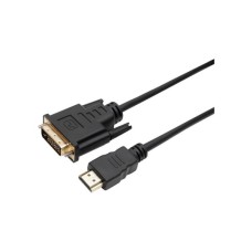 Кабель мультимедійний HDMI M to DVI M 1.8m 24+1pin Dynamode (DM-CL-HDMI-DVI-1.8M)