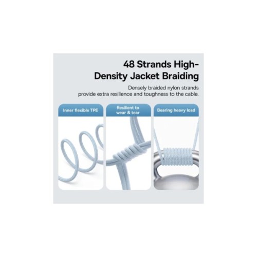 Дата кабель USB-C to Lightning 1.0m 20W Gem Fast-Charging blue Baseus (P10373001311-00)