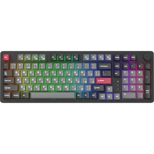 Клавіатура GamePro Asgard Drakkar Keychron Super Red Switch Wireless/Bluetooth/USB UA Black (MK305BK)