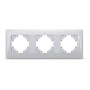 Рамка Videx BINERA срібний шовк 3 поста (VF-BNFR3H-SS)