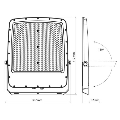 Прожектор Videx F5 300W 3000-5000-6500K 230V White (VL-F5-300CW)