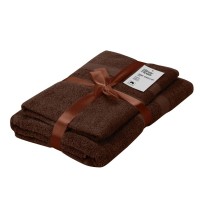 Рушник Ardesto набір махрових Splendid 50х90 см, 70х140 см, 2шт, 100% бавовна, коричневий (ART2359BR)