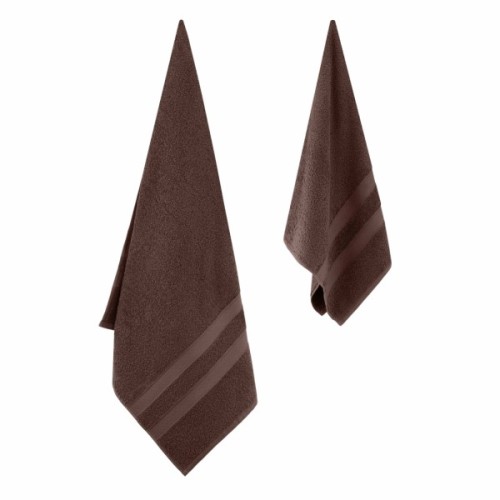 Рушник Ardesto набір махрових Splendid 50х90 см, 70х140 см, 2шт, 100% бавовна, коричневий (ART2359BR)