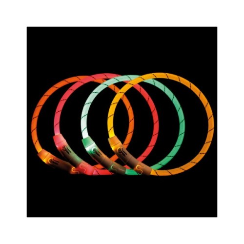 Нашийник для тварин Trixie світиться з USB M-L 45 см/7 мм зелений (4053032127012)