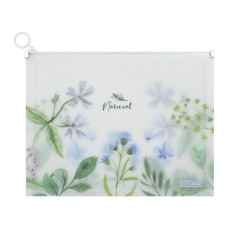 Папка - конверт Buromax на zip-блискавці А4 матовий напівпрозорий пластик, ARABESKI, блакитний (BM.3975-14)