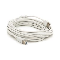 Кабель для принтера USB 2.0 AM/BM 5.0m ferrite white Voltronic (YT-AM/BM-5.0W)