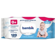 Дитячі вологі серветки Bambik з вівсяним молочком 120 шт. (43406100)
