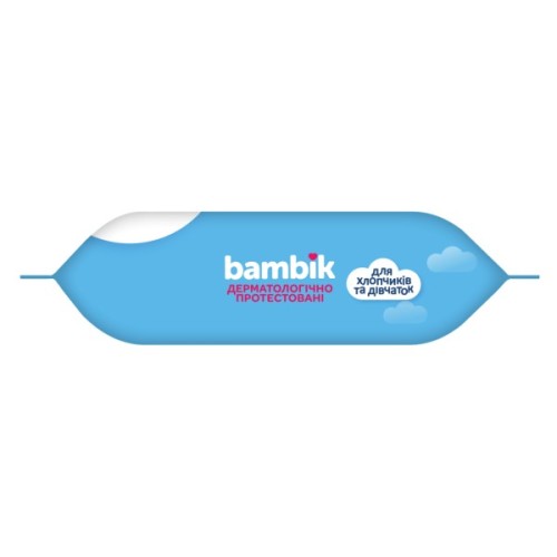 Дитячі вологі серветки Bambik з вівсяним молочком 120 шт. (43406100)