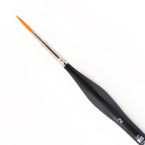 Пензлик для малювання Santi синтетика Sensation, коротка ручка з вигином, кругла, №2 (310774)