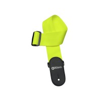 Ремінь для гітари DiMarzio Nylon With Leather Ends Neon Yellow (DD3100NY)