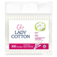Ватні палички Lady Cotton в поліетиленовому пакеті 300 шт. (4823071621402)