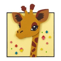 Картина по номерам Rosa Talent 3D Жираф МДФ ґрунтоване, 18х20 см (4823098543558)