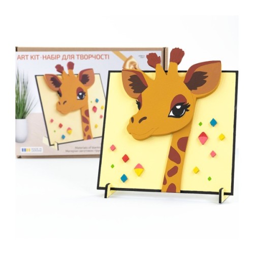 Картина по номерам Rosa Talent 3D Жираф МДФ ґрунтоване, 18х20 см (4823098543558)