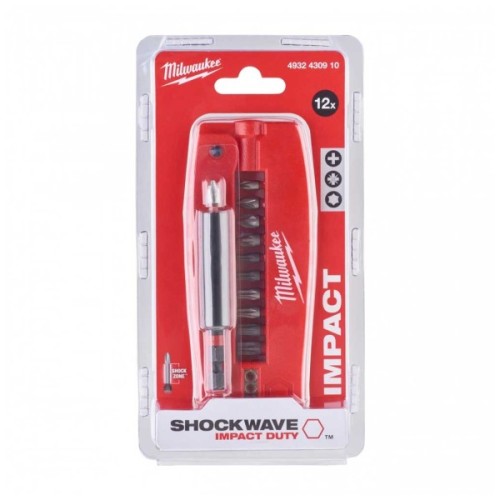 Набір біт Milwaukee SHOCKWAVE "Крокодил 2", 12шт (4932430910)