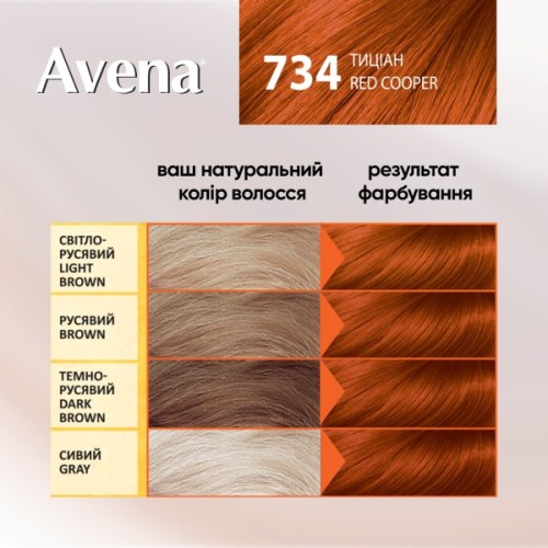 Фарба для волосся Acme Color Avena Gloss Color Стійка 734 - Тиціан (4823115502766)