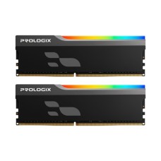 Модуль пам'яті для комп'ютера DDR4 16GB (2x8GB) 3200 MHz Onyx Black RGB Prologix (PRO16GB3200YBR4K)