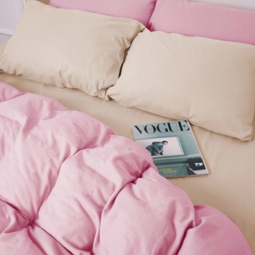 Постільна білизна MirSon 007-008 Milk/Pink Фланель 2 x 160 x 220 Сімейний Євро (2200009659959)