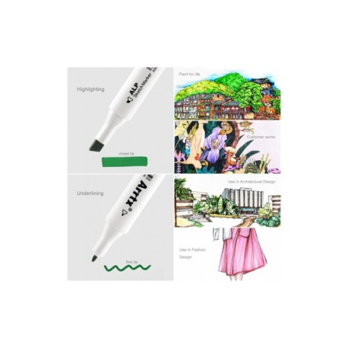 Художній маркер Arrtx Спиртові Alp ASM-0280A 80 кольорів (LC302192)