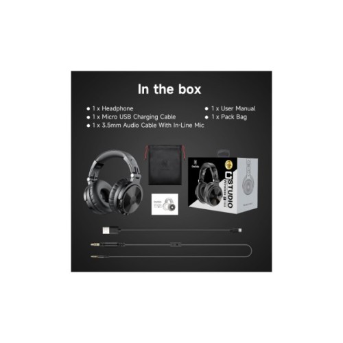 Навушники OneOdio Studio Pro C Bluetooth+3,5мм Black (Pro C Black)