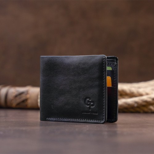 Портмоне Grande Pelle У гладкій шкірі Чорне (11311)