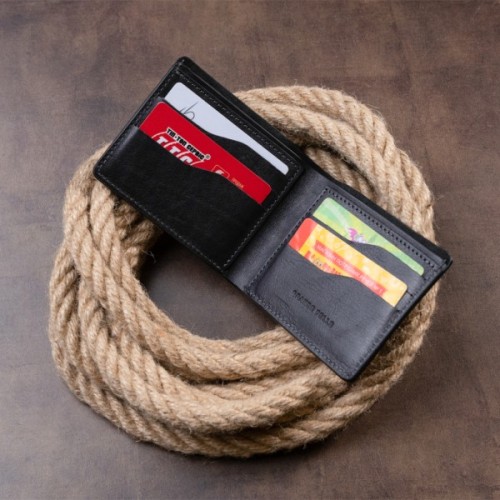 Портмоне Grande Pelle У гладкій шкірі Чорне (11311)