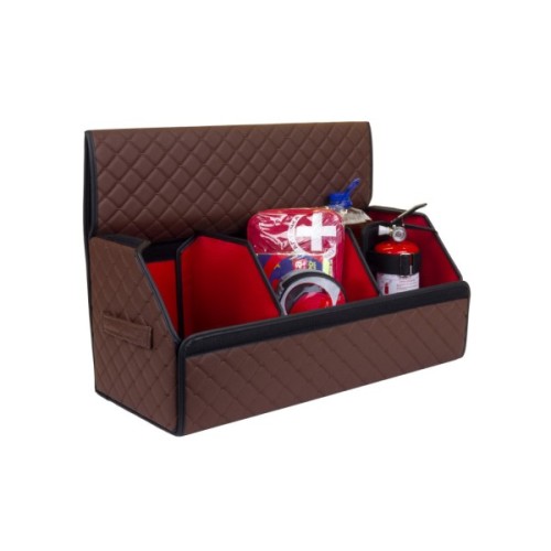 Сумка-органайзер EVAtech ECO L 30x30x65 см коричнева з коричневою ниткою (EHECELZZBR)