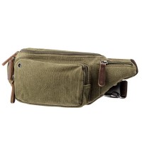 Сумка Vintage Поясна текстильна Оливкова (20174)
