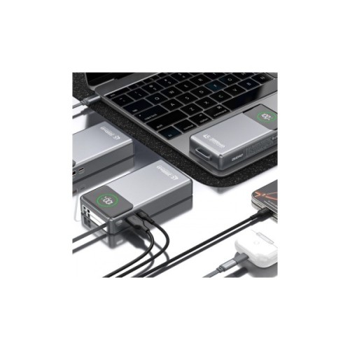 Батарея універсальна Dudao K31Pro 20000mAh 45W PD, QC, with built-in USB-C/Lightning cables (6977196682010)