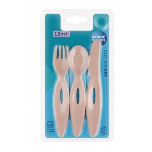 Набір дитячого посуду Lovi столові прибори (виделканіжложка) - рожеві (31/418_pin)