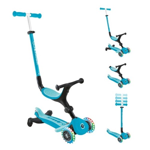 Самокат Globber серії Go Up Active 360 аква Колеса з підсвічуванням (749-300)