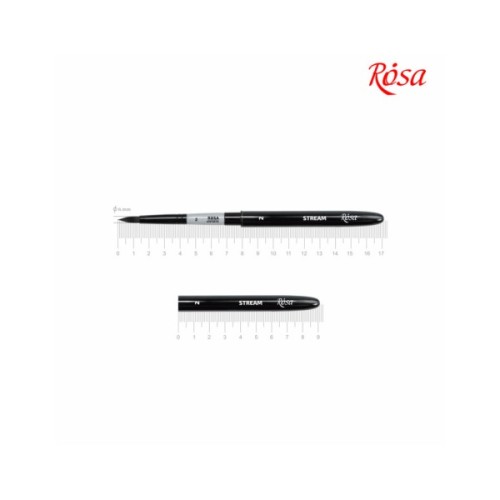 Пензлик для малювання Rosa Синтетика кругла, TRAVEL BRUSH, STREAM 158, № 2 (4823098530084)