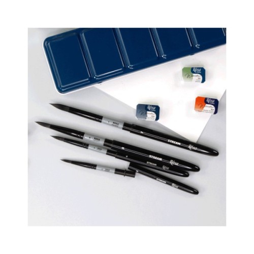 Пензлик для малювання Rosa Синтетика кругла, TRAVEL BRUSH, STREAM 158, № 2 (4823098530084)