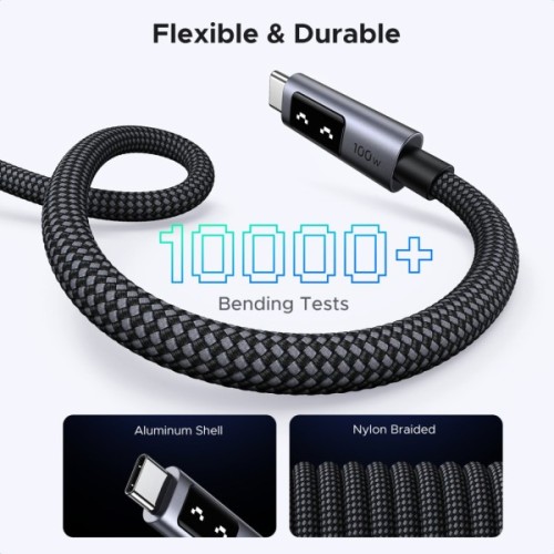 Дата кабель USB-C to USB-C 2.0m PD 100W L509 black Ugreen (35512)