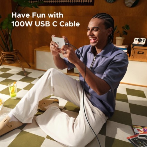 Дата кабель USB-C to USB-C 2.0m PD 100W L509 black Ugreen (35512)