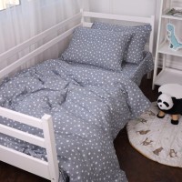 Постільна білизна MirSon 012 Grey Stars Фланель 2 x 160 x 220 Сімейний Євро (2200009653155)