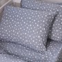 Постільна білизна MirSon 012 Grey Stars Фланель 2 x 160 x 220 Сімейний Євро (2200009653155)
