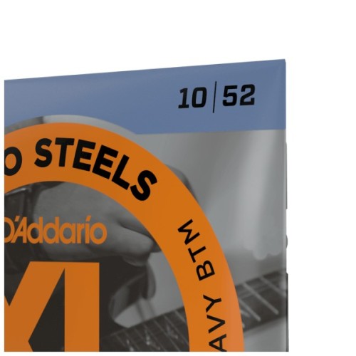 Струни для гітари D'Addario XL ProSteels Light Top / Heavy Bottom (10-52) (EPS540)