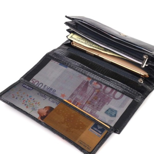 Гаманець Canpellini З натуральної шкіри Чорний (21527)