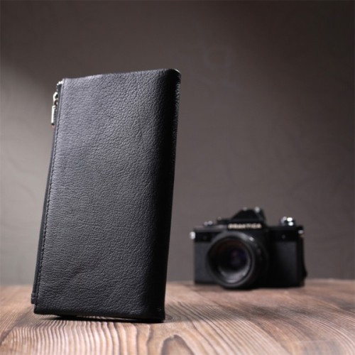 Портмоне ST Leather З натуральної шкіри Чорне (22698)