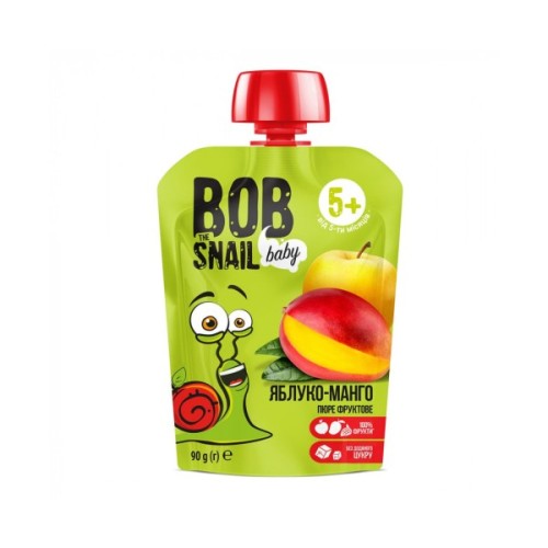 Дитяче пюре Bob Snail Равлик Боб Яблуко-манго 90 г (4820219343042)